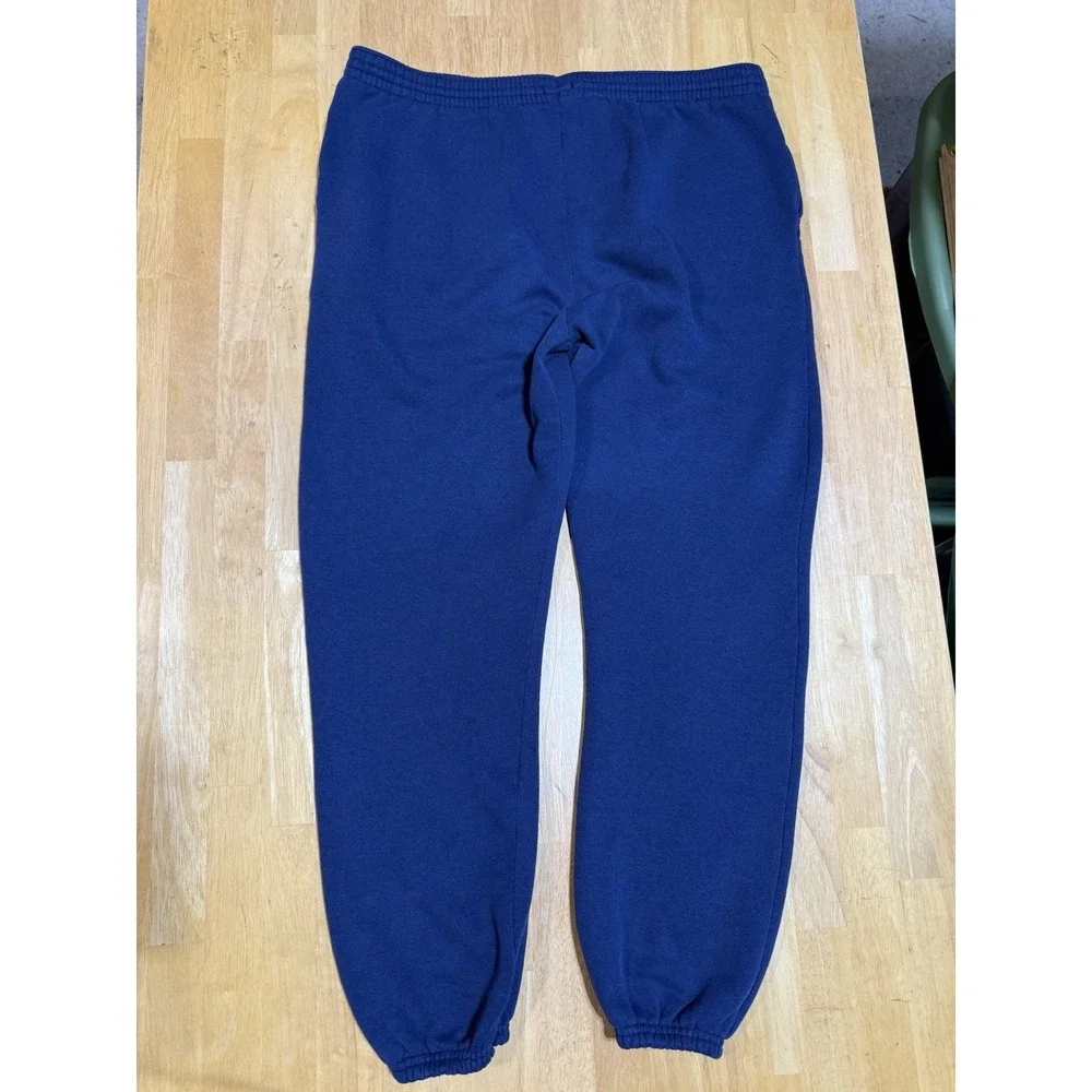 Vintage Hanes Classics Heavyweight Sweatpants Mens L Blue Made in USA Pockets